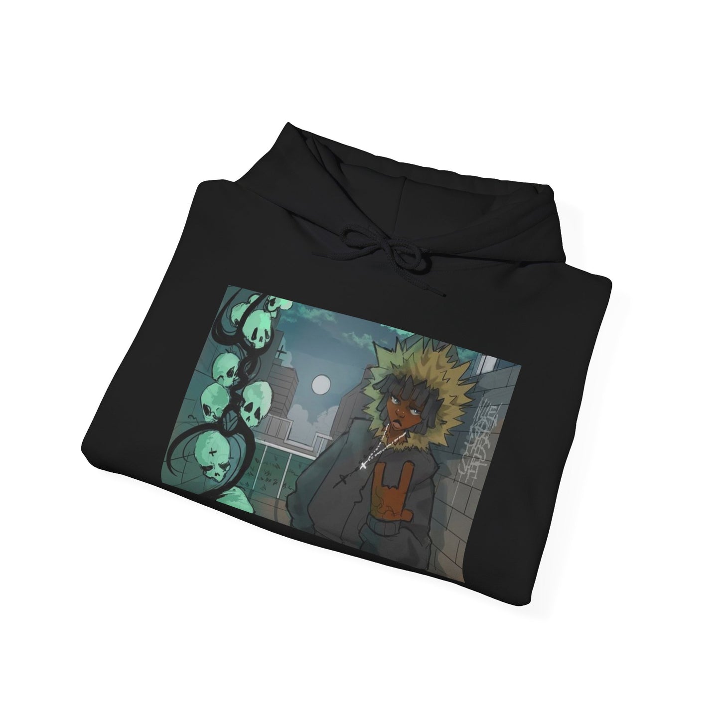 Skulls Graphic Hoodie for Anime Fans - Unisex Heavy Blend™ Sweatshirt