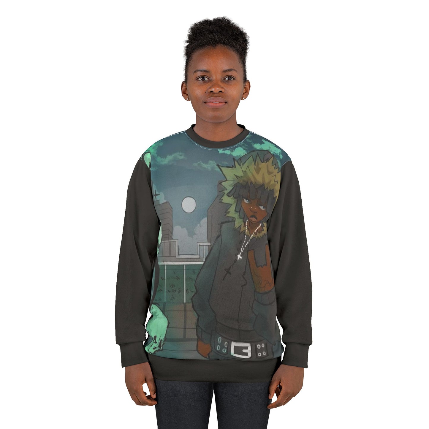 Urban Vibe Unisex Sweatshirt with Edgy Skull Design
