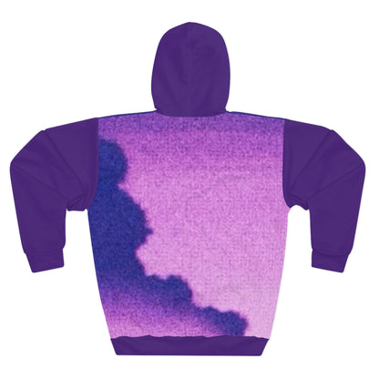 Black Robin Art Hoodie - Stylish Purple Design for Expression and Comfort