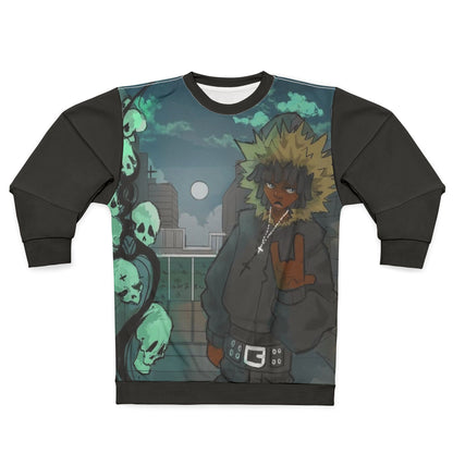 Urban Vibe Unisex Sweatshirt with Edgy Skull Design