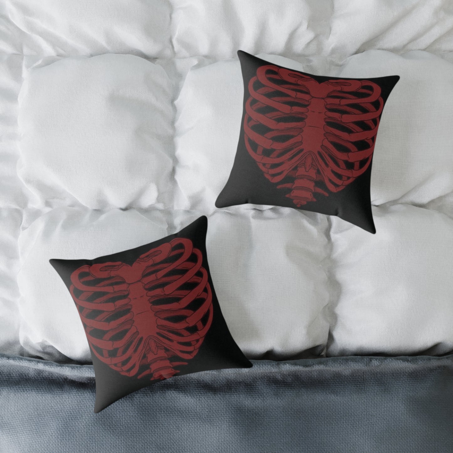 Skeleton Ribcage Decorative Pillow - Unique Home Decor