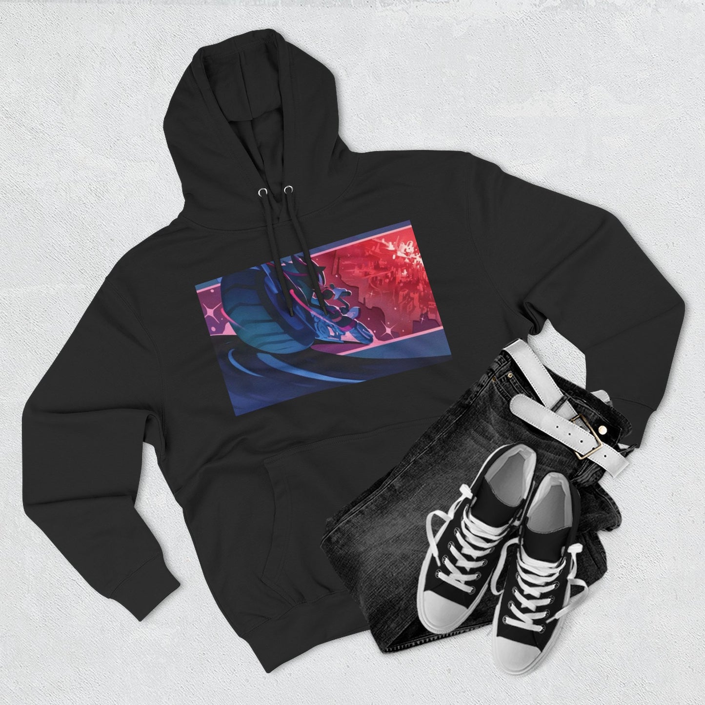 Three-Panel Fleece Hoodie - Stylish and Cozy for Everyday Wear