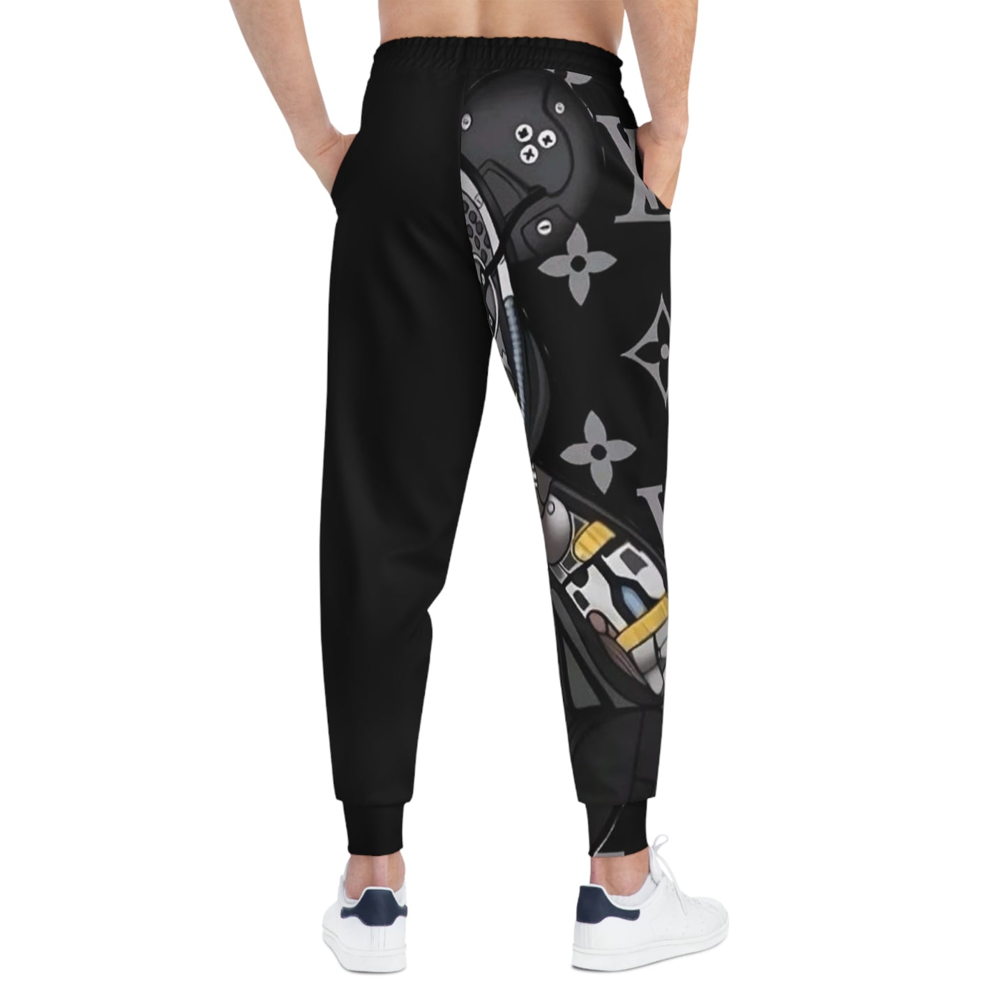 Trendy Athletic Joggers with Stylish Bear Print